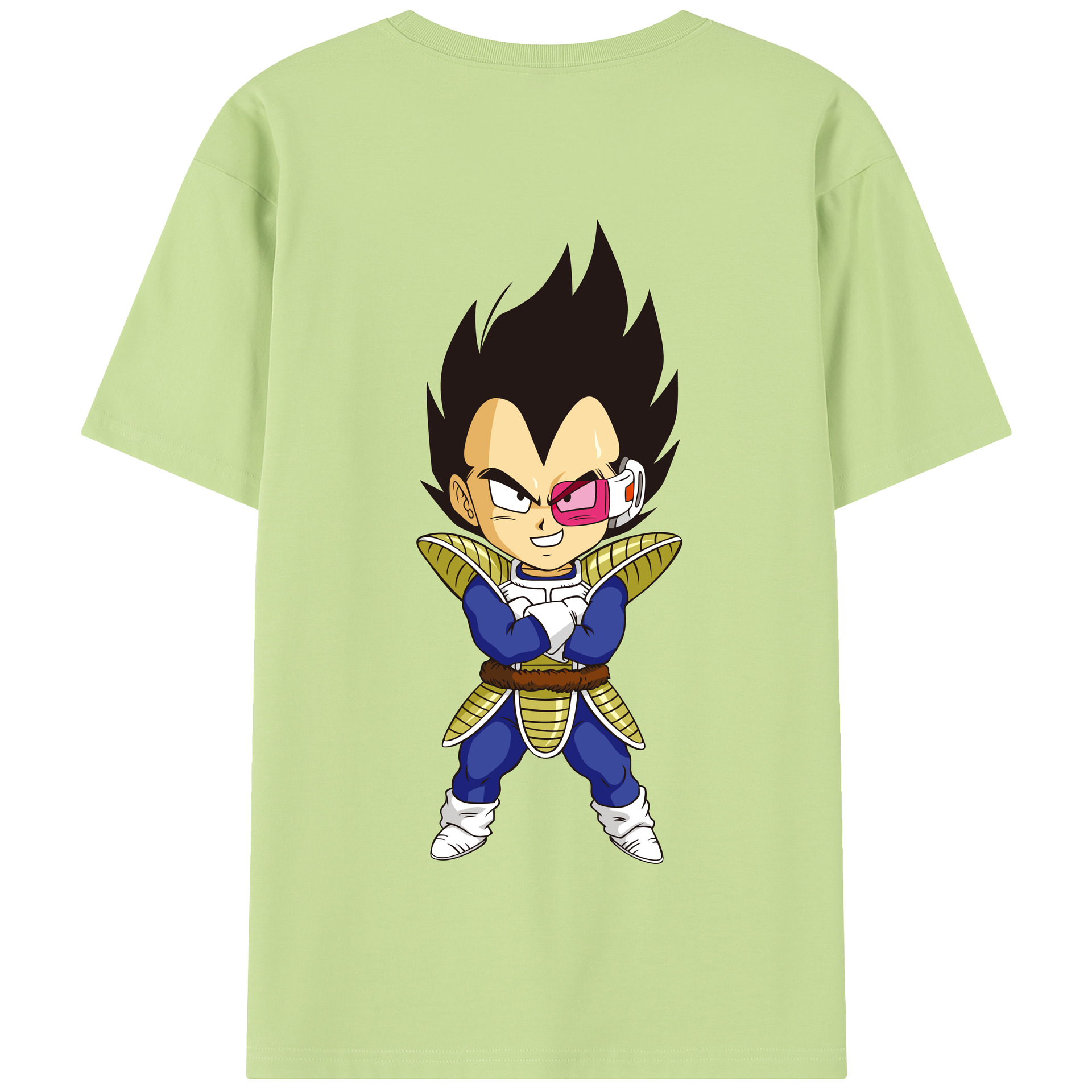 （画像用） ドラゴンボール ベジータ四世（Bejīta Yonsei）DRAGON BALL Vegeta IV 綿100％半袖Tシャツ（背面プリント）